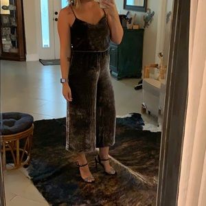 MADEWELL// crushed velvet jumpsuit
